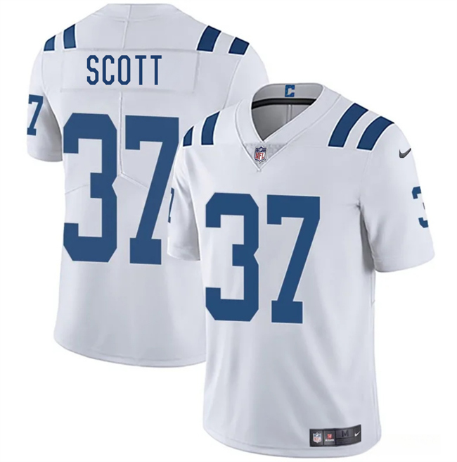 Men's Indianapolis Colts #37 Daniel Scott White 2025 Vapor Limited Stitched Football Jersey Men's Indianapolis Colts #37 Daniel Scott White 2025 Vapor Limited Stitched Football Jersey
