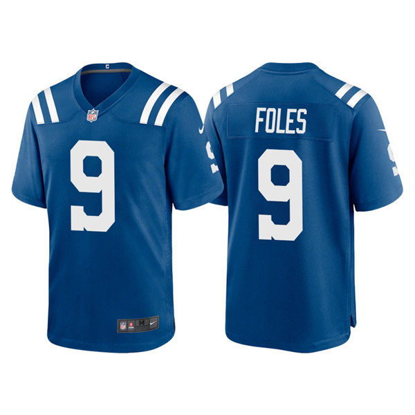 Men's Indianapolis Colts #9 Nick Foles Royal Stitched Game Jerseys Men's Indianapolis Colts #9 Nick Foles Royal Stitched Game Jerseys