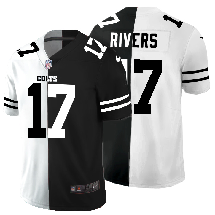 Indianapolis Colts #17 Philip Rivers Men's Black V White Peace Split Nike Vapor Untouchable Limited NFL Jersey Indianapolis Colts #17 Philip Rivers Men's Black V White Peace Split Nike Vapor Untouchable Limited NFL Jersey