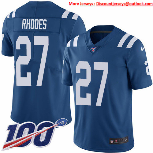 Nike Colts #27 Xavier Rhodes Royal Blue Team Color Men's Stitched NFL 100th Season Vapor Untouchable Limited Jersey Nike Colts #27 Xavier Rhodes Royal Blue Team Color Men's Stitched NFL 100th Season Vapor Untouchable Limited Jersey