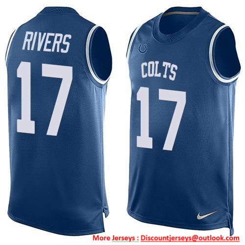 Nike Colts #17 Philip Rivers Royal Blue Team Color Men's Stitched NFL Limited Tank Top Jersey