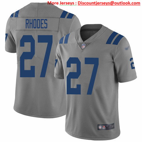 Nike Colts #27 Xavier Rhodes Gray Men's Stitched NFL Limited Inverted Legend Jersey