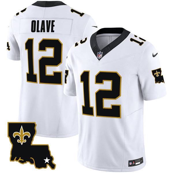 Men's New Orleans Saints #12 Chris Olave White 2023 F.U.S.E. 1987 Legacy Vapor Stitched Jersey Men's New Orleans Saints #12 Chris Olave White 2023 F.U.S.E. 1987 Legacy Vapor Stitched Jersey