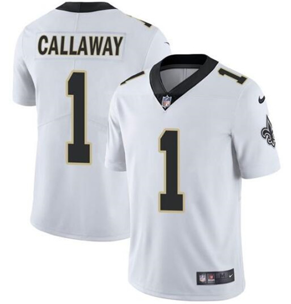 Men's New Orleans Saints #1 Marquez Callaway 2021 White Vapor Untouchable Limited Men's New Orleans Saints #1 Marquez Callaway 2021 White Vapor Untouchable Limited