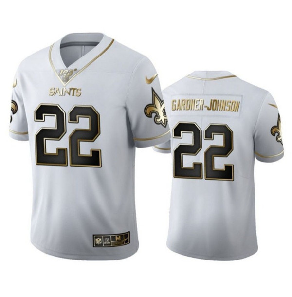 Saints #22 Chauncey Gardner-Johnson White Gold Jersey Saints #22 Chauncey Gardner-Johnson White Gold Jersey