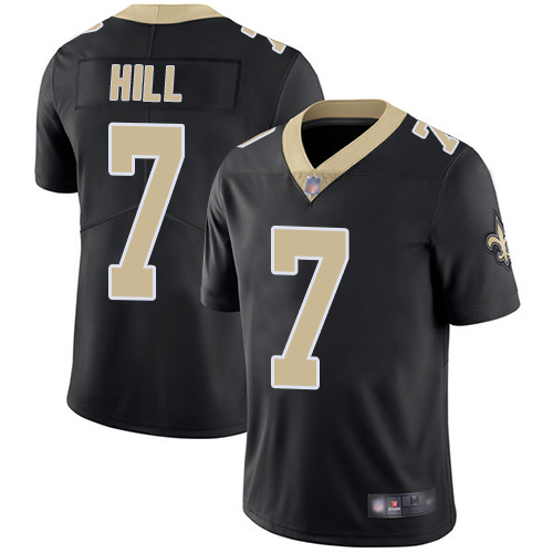Men Saints #7 Taysom Hill Black Team Color Stitched Football Vapor Untouchable Limited Jersey