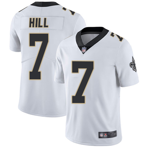 Men Saints #7 Taysom Hill White Stitched Football Vapor Untouchable Limited Jersey