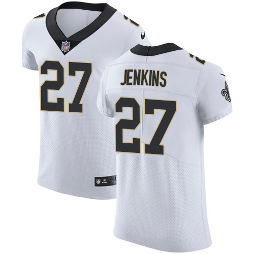 Nike Saints #27 Malcolm Jenkins White Men's Stitched NFL New Elite Jersey Nike Saints #27 Malcolm Jenkins White Men's Stitched NFL New Elite Jersey