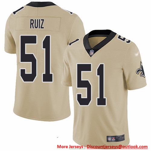 Nike Saints #51 Cesar Ruiz Gold Men's Stitched NFL Limited Inverted Legend Jersey