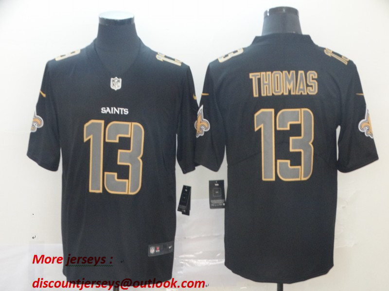 Nike Saints 13 Michael Thomas Black Impact Rush Limited Jersey Nike Saints 13 Michael Thomas Black Impact Rush Limited Jersey
