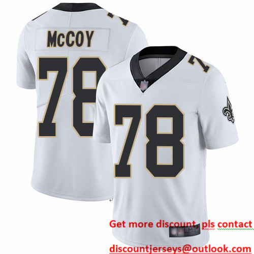 Saints #78 Erik McCoy White Men's Stitched Football Vapor Untouchable Limited Jersey