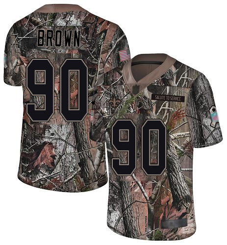 Saints #90 Malcom Brown Camo Men's Stitched Football Limited Rush Realtree Jersey Saints #90 Malcom Brown Camo Men's Stitched Football Limited Rush Realtree Jersey
