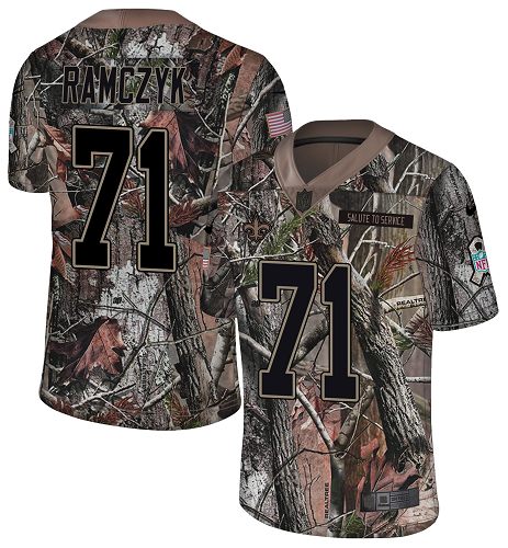 Nike Saints #71 Ryan Ramczyk Camo Men's Stitched NFL Limited Rush Realtree Jersey Nike Saints #71 Ryan Ramczyk Camo Men's Stitched NFL Limited Rush Realtree Jersey