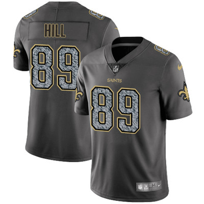 Nike Saints #89 Josh Hill Gray Static Men's NFL Vapor Untouchable Game Jersey
