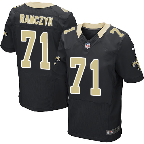 Nike Saints #71 Ryan Ramczyk Black Team Color Men's Stitched NFL Elite Jersey Nike Saints #71 Ryan Ramczyk Black Team Color Men's Stitched NFL Elite Jersey