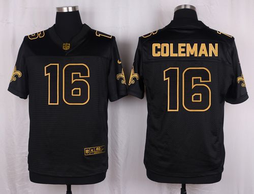 Nike Saints #16 Brandon Coleman Black Men's Stitched NFL Elite Pro Line Gold Collection Jersey Nike Saints #16 Brandon Coleman Black Men's Stitched NFL Elite Pro Line Gold Collection Jersey