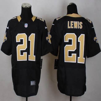 Nike New Orleans Saints #21 Keenan Lewis Black Team Color Men's Stitched NFL Elite Jersey