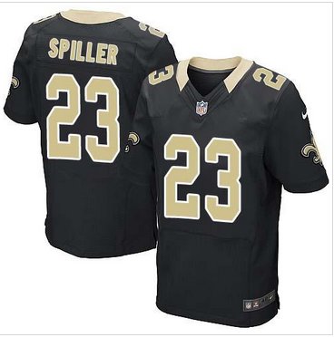 New New Orleans Saints #23 C.J. Spiller Black Team Color Men's Stitched NFL Elite Jersey