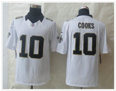 New Orleans Saints #10 Brandin Cooks White NFL Limited Jersey