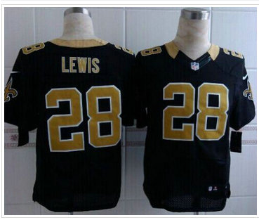 New Orleans Saints #28 Keenan Lewis Black Team Color NFL Elite Jersey