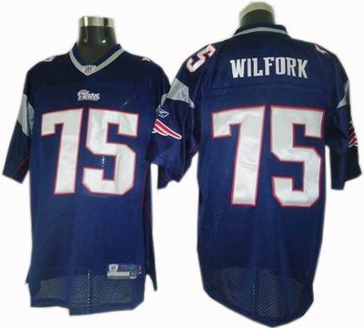 Youth New England Patriots 75 Vince Wilfork blue Jersey