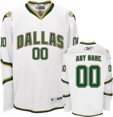 Customized Dallas Stars Jersey White Man Jersey