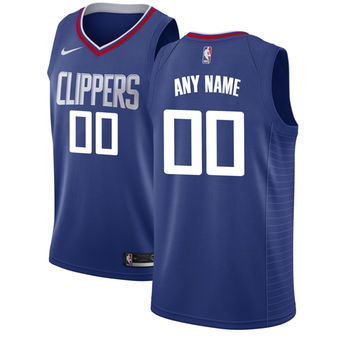 Men's LA Clippers Nike Blue Custom Jersey