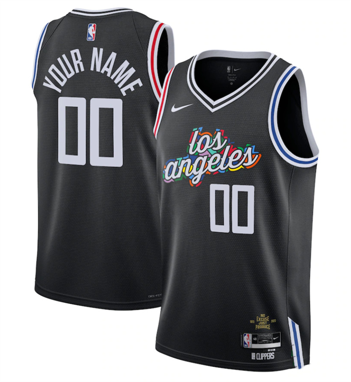 Men's Los Angeles Clippers Active Player Custom 2022 23 Black City Edition Stitched Jersey