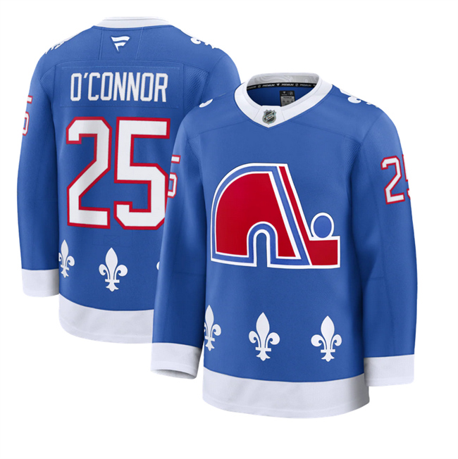 Men's Colorado Avalanche #25 Logan O'Connor Blue 2025 Alternate Stitched Jersey