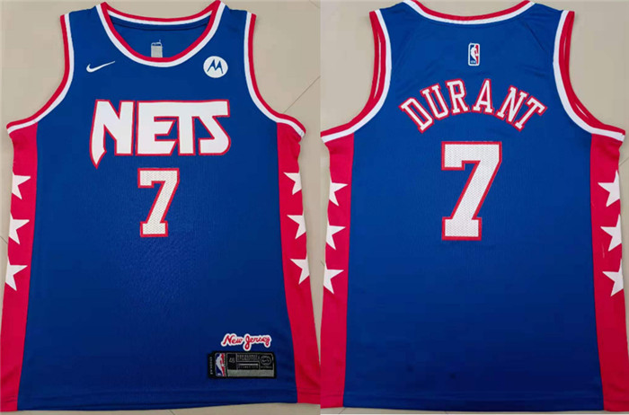 Nets 7 Kevin Durant Blue Throwback Swingman Jersey Nets 7 Kevin Durant Blue Throwback Swingman Jersey