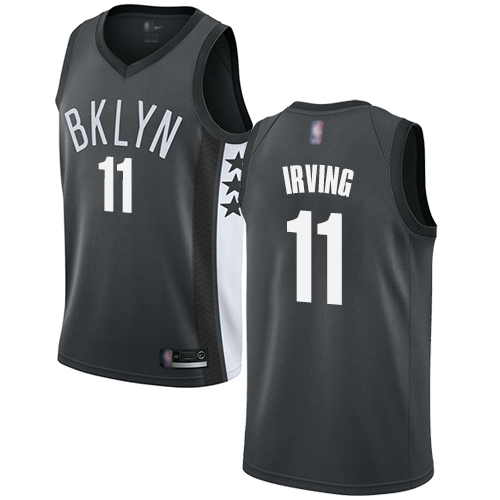 Nets #11 Kyrie Irving Gray Basketball Swingman Statement Edition Jersey Nets #11 Kyrie Irving Gray Basketball Swingman Statement Edition Jersey
