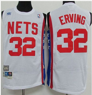 Brooklyn Nets #32 Julius Erving White ABA Retro Swingman Throwback Stitched NBA Jersey Brooklyn Nets #32 Julius Erving White ABA Retro Swingman Throwback Stitched NBA Jersey