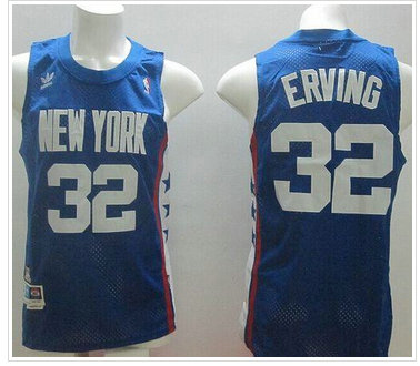 Brooklyn Nets #32 Julius Erving Blue ABA Retro Swingman Throwback NBA Jersey Brooklyn Nets #32 Julius Erving Blue ABA Retro Swingman Throwback NBA Jersey