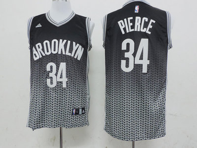 Brooklyn Nets 34 Paul Pierce Black NBA Drift Fashion Jerseys Brooklyn Nets 34 Paul Pierce Black NBA Drift Fashion Jerseys