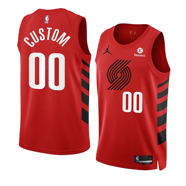 Men's Portland Trail Blazers Active Player Custom 2022 23 Red Statement Edition Swingman Stitched Basketball Jersey