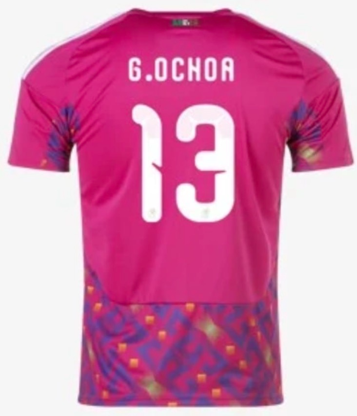 26 Youth Mexico #13 G. OCHOA Pink Jersey