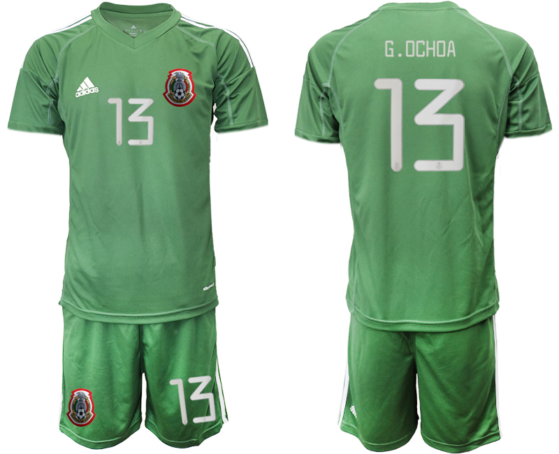 Men's Mexico #13 G.Ochoa Green goalkeeper Jersey
