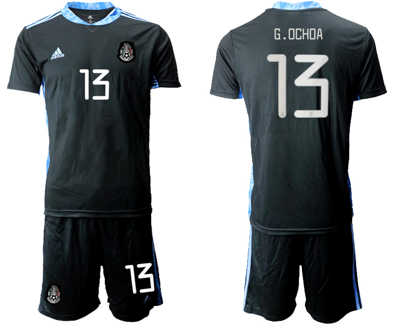 Men's Mexico #13 G.Ochoa Black goalkeeper Jersey