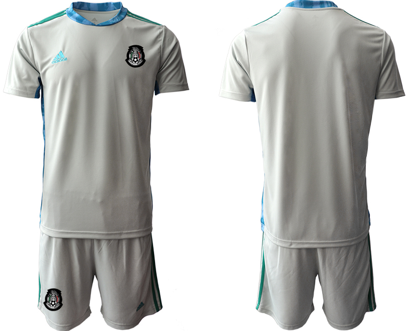 Men's Mexico Blank White goalkeeper Jersey