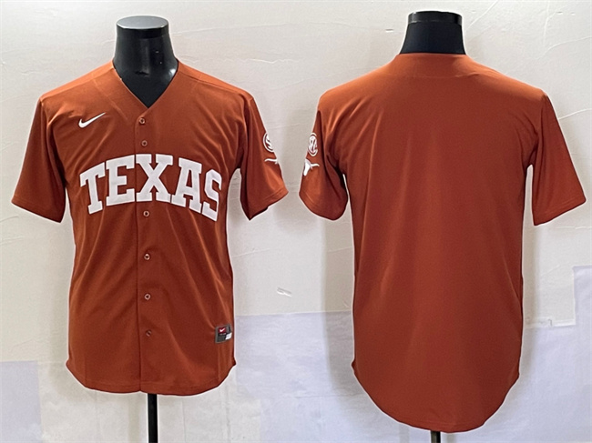 Men's Texas Longhorns Blank Orange SEC Patch Stitched Jersey Men's Texas Longhorns Blank Orange SEC Patch Stitched Jersey