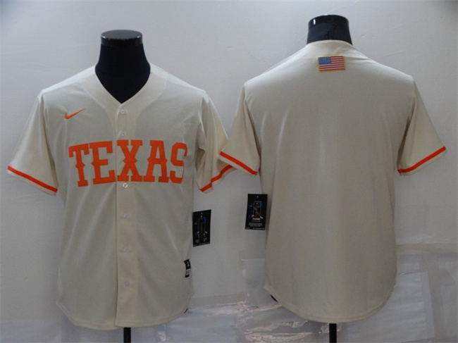 Men's Texas Longhorns Blank Cream Vapor Untouchable Stitched Jersey Men's Texas Longhorns Blank Cream Vapor Untouchable Stitched Jersey