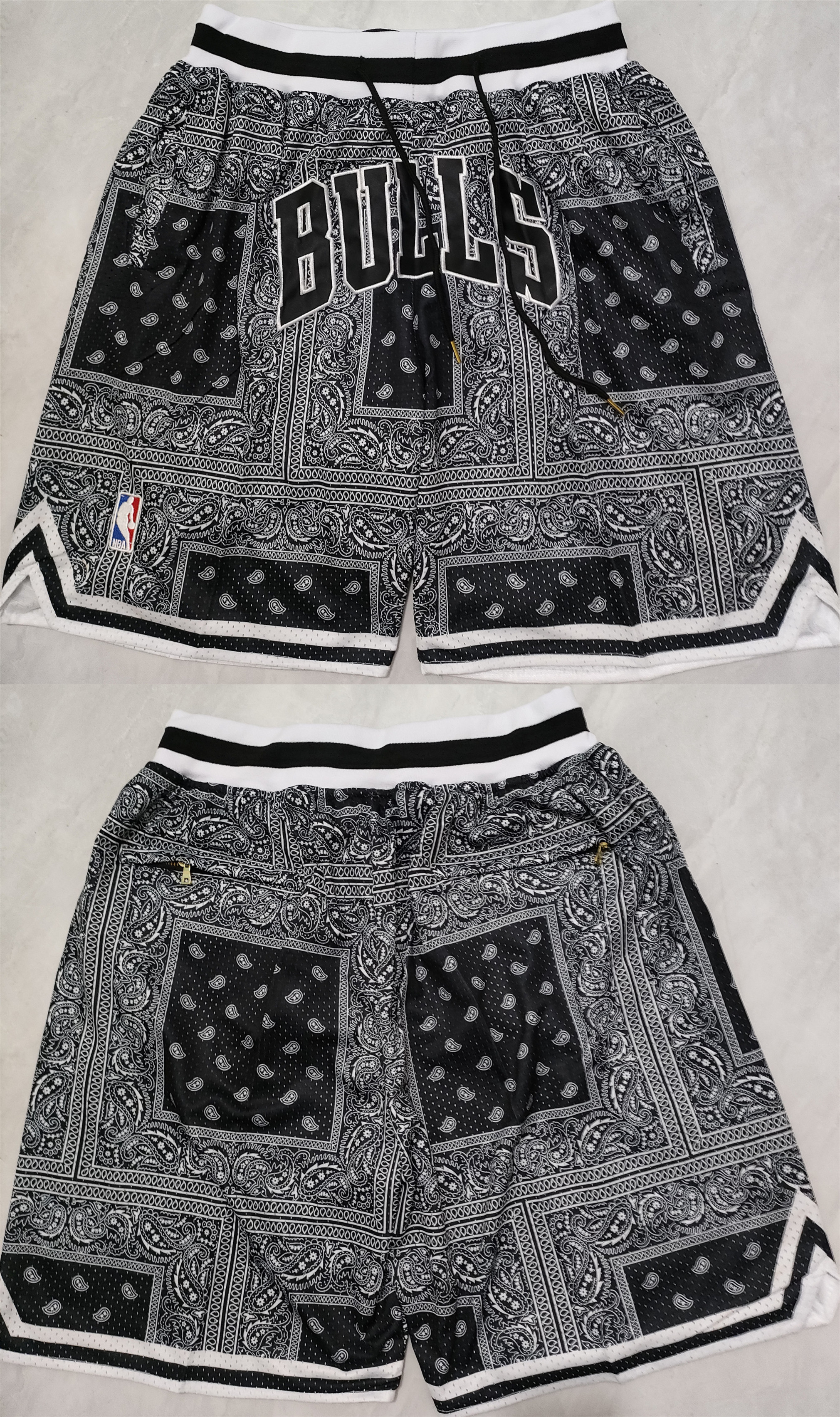 Men's Chicago Bulls Black Grey Shorts (Run Small) Men's Chicago Bulls Black Grey Shorts (Run Small)