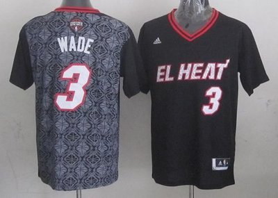 Chicago Bulls #3 Dwyane Wade Black New Latin Nights NBA Jersey Chicago Bulls #3 Dwyane Wade Black New Latin Nights NBA Jersey