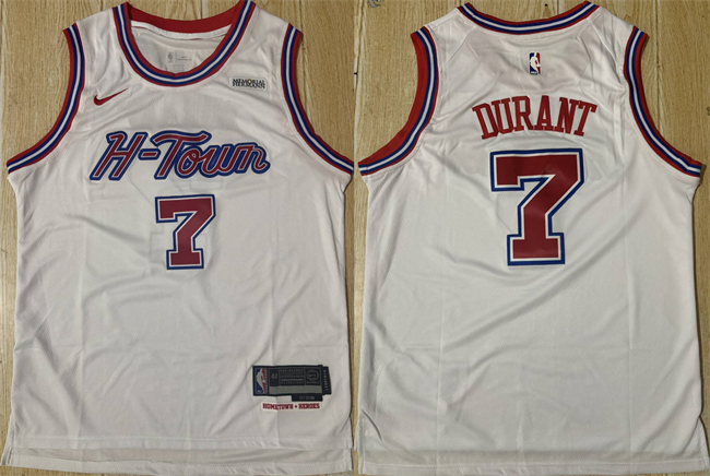 Men's Houston Rockets #7 Kevin Durant White 2024 25 Stitched Jersey Men's Houston Rockets #7 Kevin Durant White 2024 25 Stitched Jersey