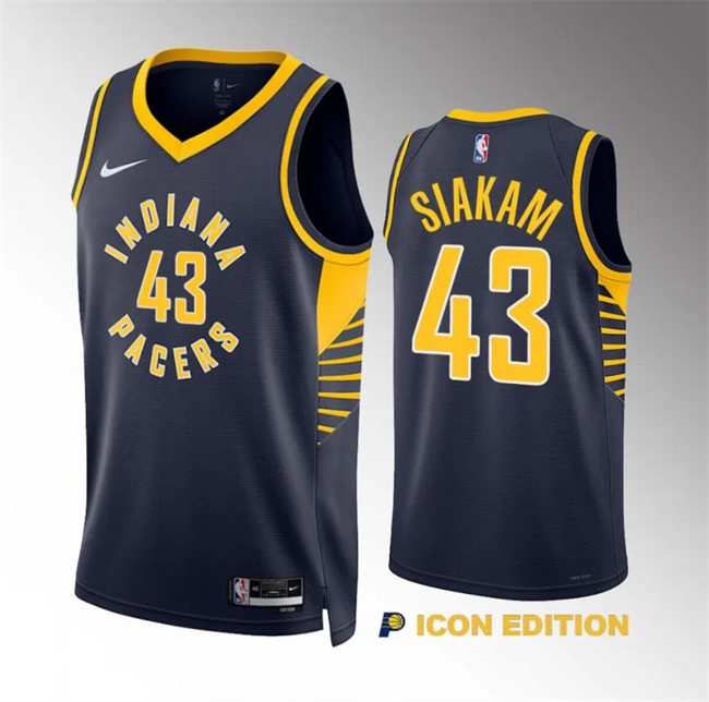 Men's Indiana Pacers #43 Pascal Siakam Navy Icon Edition Stitched Basketball Jersey Men's Indiana Pacers #43 Pascal Siakam Navy Icon Edition Stitched Basketball Jersey