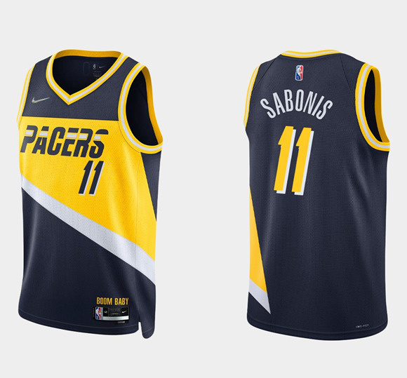 Men's Indiana Pacers #11 Caris Levert 2021 22 Navy City Edition 75th Anniversary Stitched Basketball Jersey Men's Indiana Pacers #11 Caris Levert 2021 22 Navy City Edition 75th Anniversary Stitched Basketball Jersey
