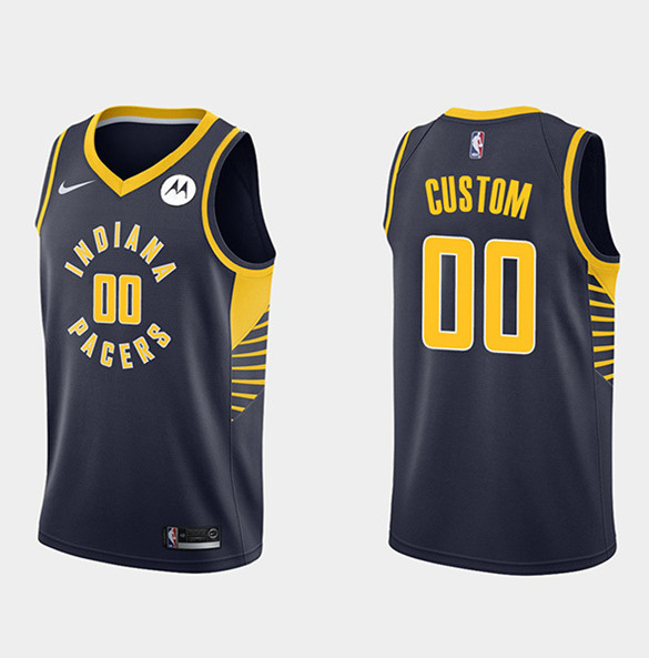 Men's Indiana Pacers Active Player Custom Navy Stitched Basketball Jersey Men's Indiana Pacers Active Player Custom Navy Stitched Basketball Jersey