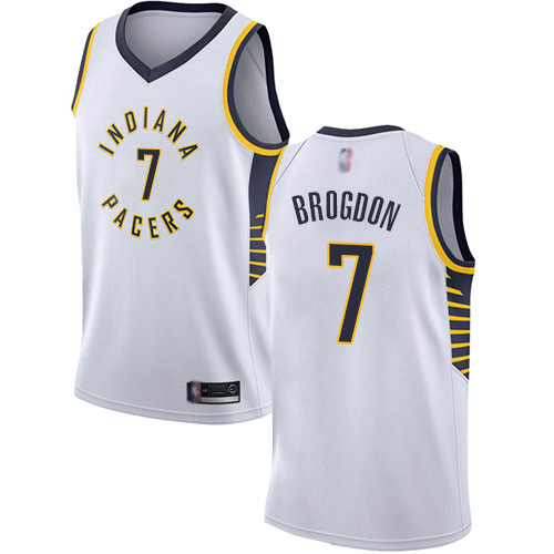 Pacers #7 Malcolm Brogdon White Basketball Swingman Association Edition Jersey Pacers #7 Malcolm Brogdon White Basketball Swingman Association Edition Jersey