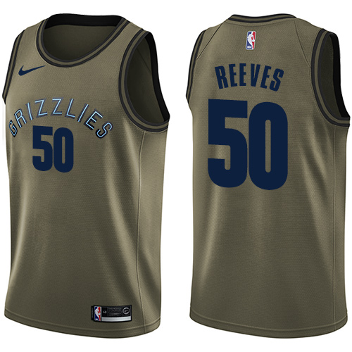 Nike Grizzlies #50 Bryant Reeves Green Salute to Service NBA Swingman Jersey Nike Grizzlies #50 Bryant Reeves Green Salute to Service NBA Swingman Jersey
