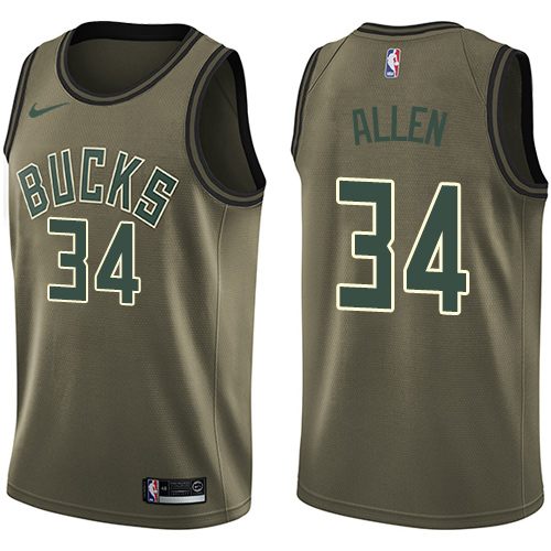 Nike Bucks #34 Ray Allen Green Salute to Service NBA Swingman Jersey Nike Bucks #34 Ray Allen Green Salute to Service NBA Swingman Jersey